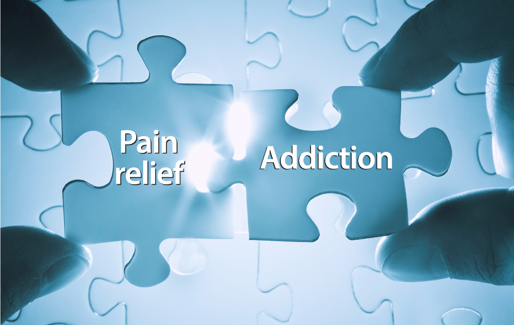 Puzzle pieces image: Pain and Addiction
